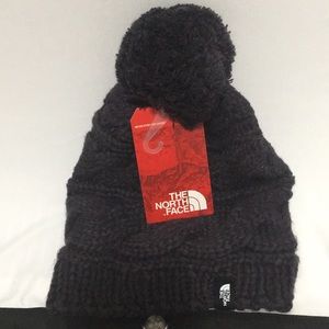 North Face triple cable knit beanie